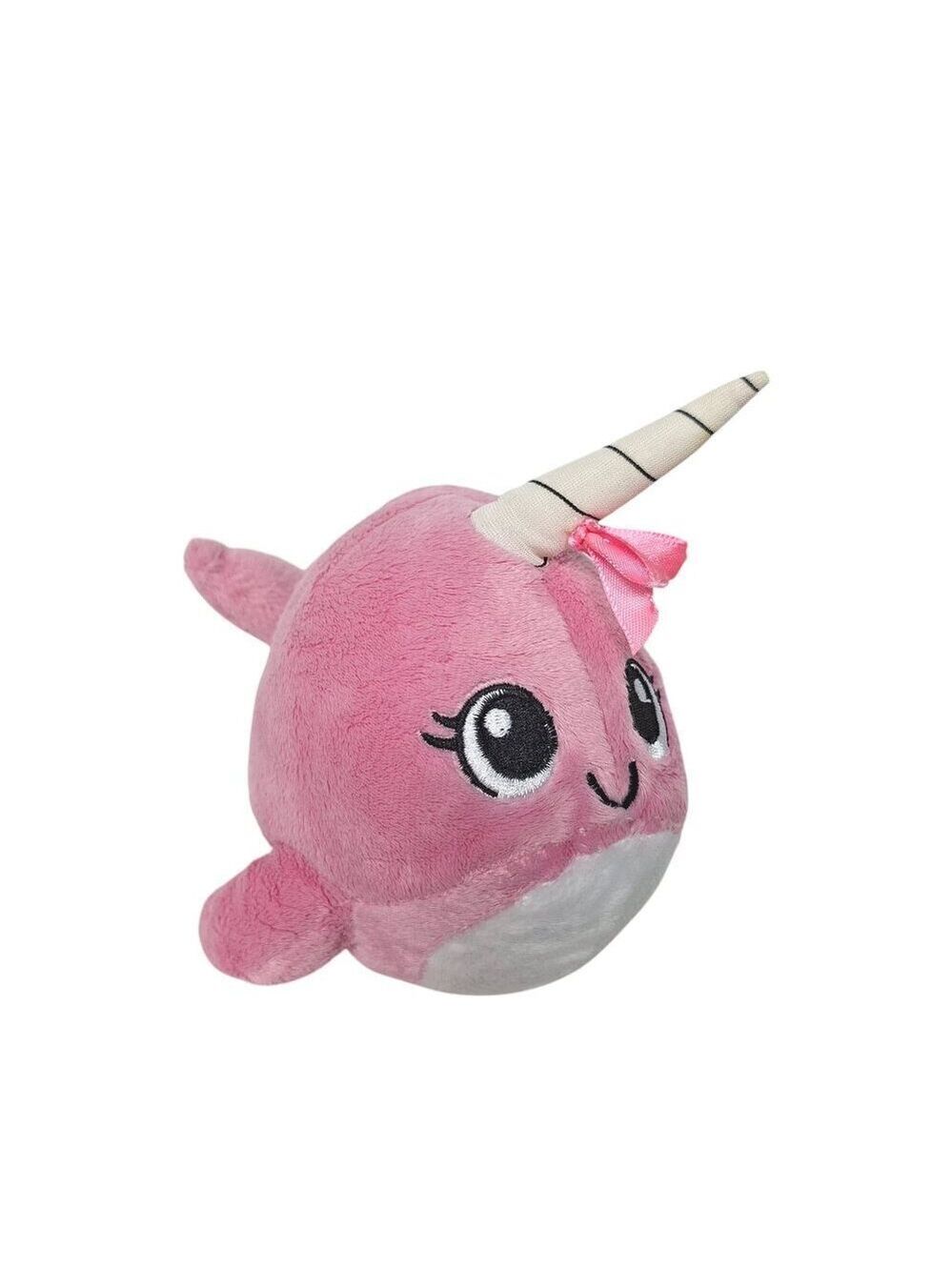 Ideal Toys Pink Narwhal Plush Stuffed Animal 8 Inch